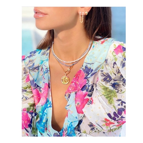 New! CELESTE STARRE Bali Moon Sun 18K Gold Plated Necklace - Picture 2 of 8